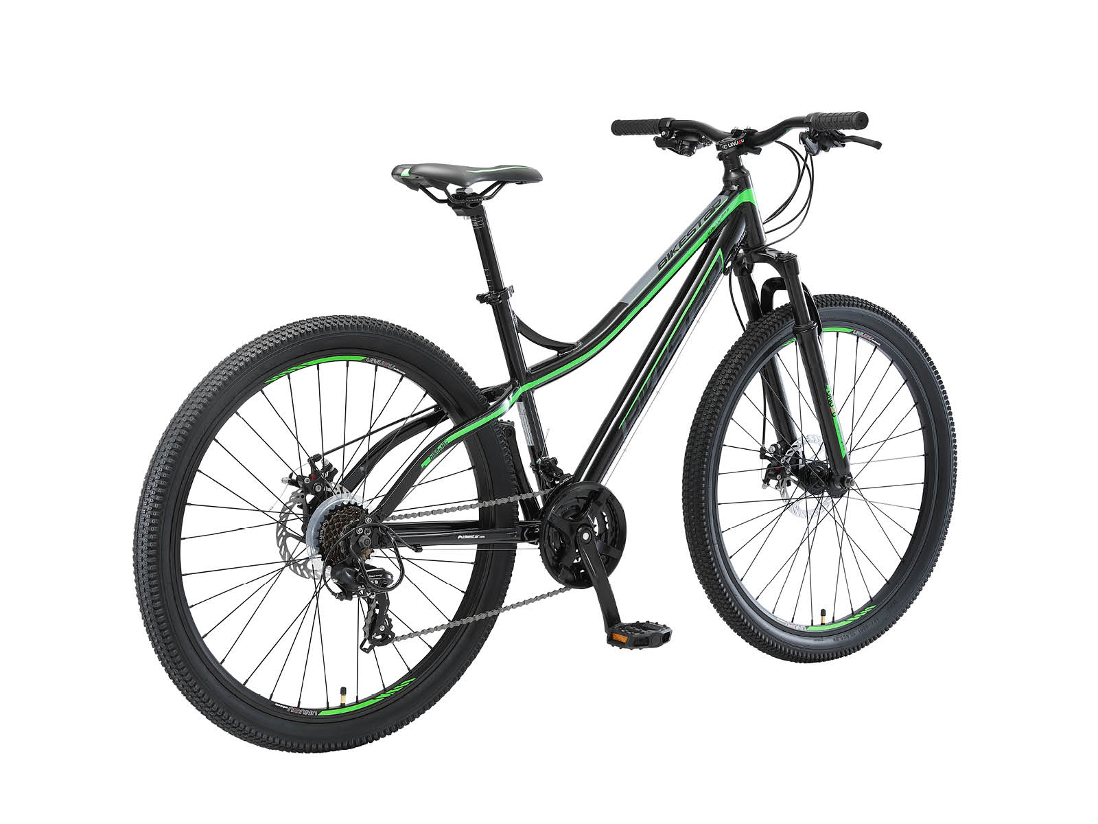 Bikestar Hardtail MTB Alu 27.5 Inch 21 Speed Zwart/groen - Afbeelding 3