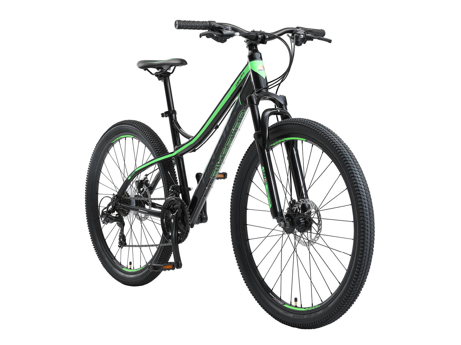 Bikestar Hardtail MTB Alu 27.5 Inch 21 Speed Zwart/groen - Afbeelding 2