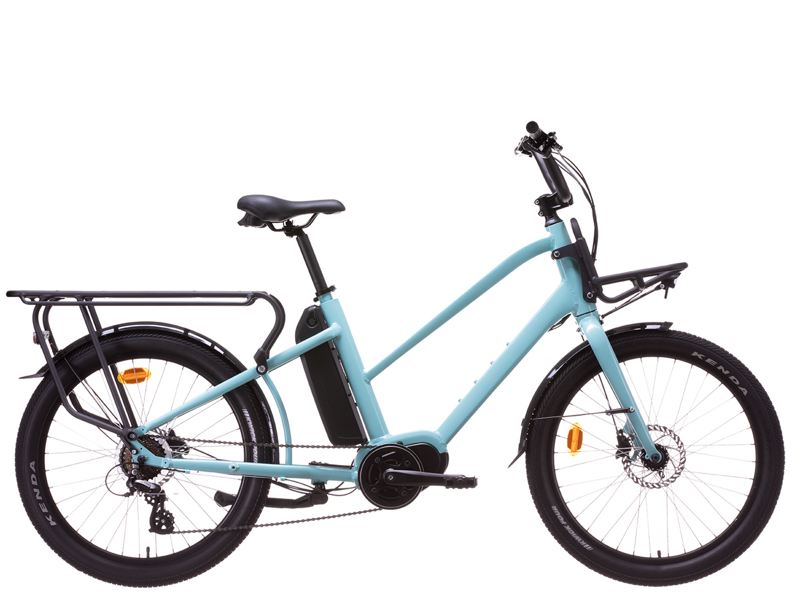 Villette Beraud longtail, midmotor cargo e-bike 13Ah 7sp 24 inch blauw - Afbeelding 4