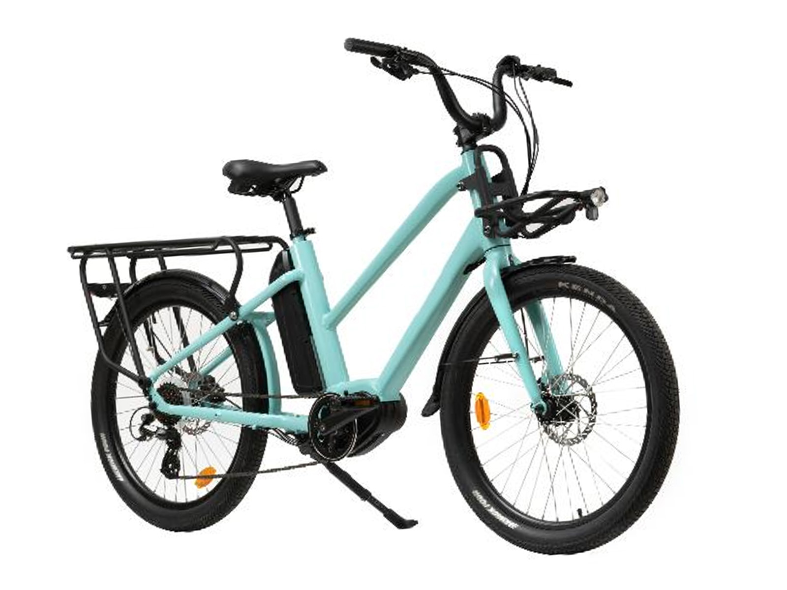 Villette Beraud longtail, midmotor cargo e-bike 13Ah 7sp 24 inch blauw - Afbeelding 2