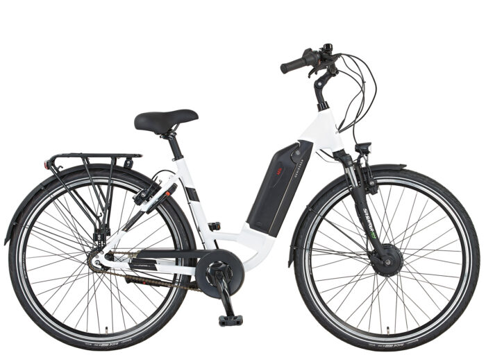 elektrische damesfiets 7 versnellingen Genieser wit