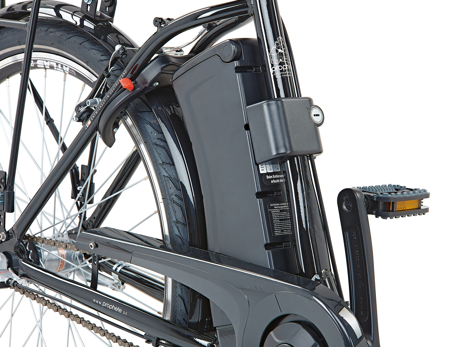 Geniesser, dames E-bike, lage instap, 26", Nexus 3, 10.4 Ah, zwart - Afbeelding 4