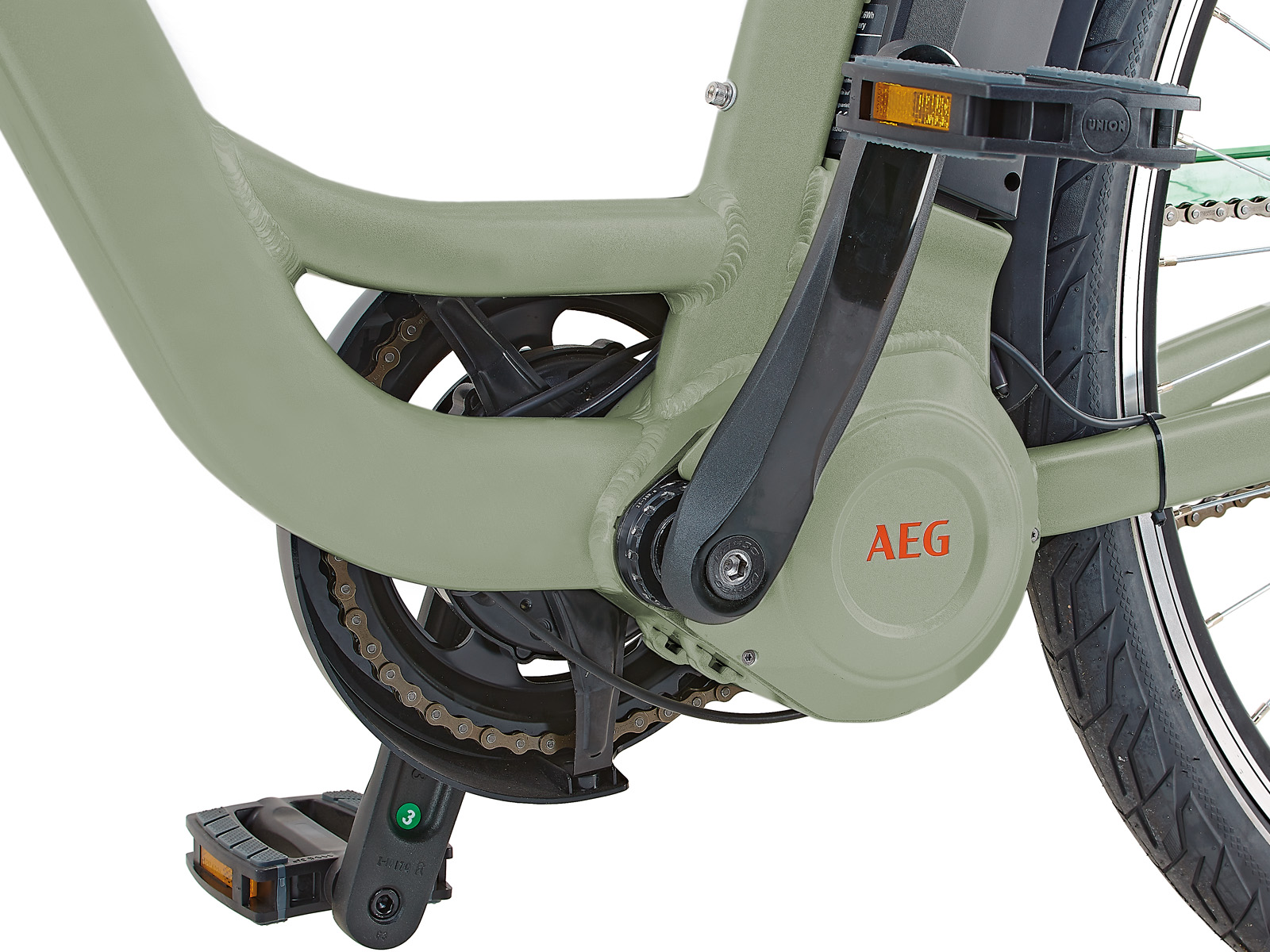 Geniesser, dames E-bike, middenmotor, 28", Nexus 7, 16Ah, groen - Afbeelding 3