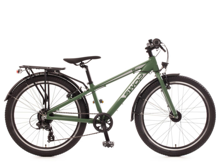 mountainbike kinderfiets 8 versnellingen SWOP groen