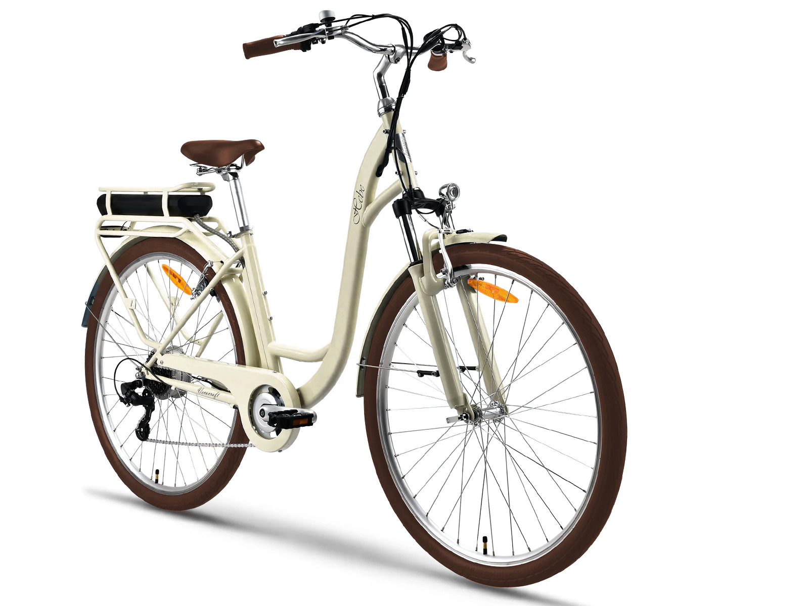 Vecocraft Hebe elektrische damesfiets, 7 sp, 10Ah, mosterdgeel - Afbeelding 2