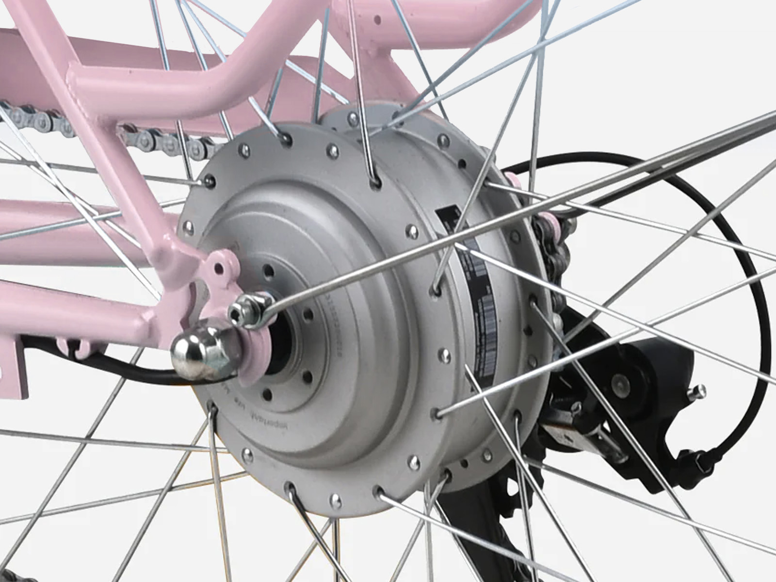 Vecocraft Hebe elektrische damesfiets, 7 sp, 10Ah, roze - Afbeelding 3