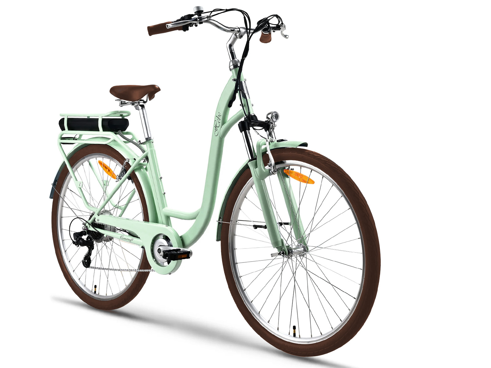 Vecocraft Hebe elektrische damesfiets, 7 sp, 10Ah, olijfgroen - Afbeelding 2