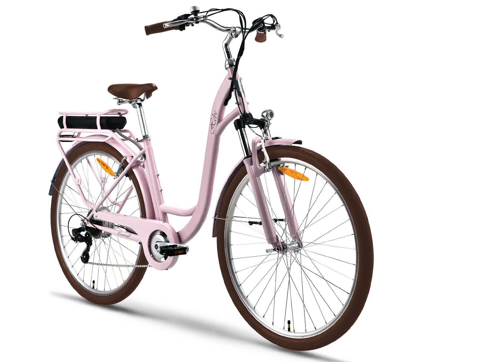 Vecocraft Hebe elektrische damesfiets, 7 sp, 10Ah, roze - Afbeelding 2