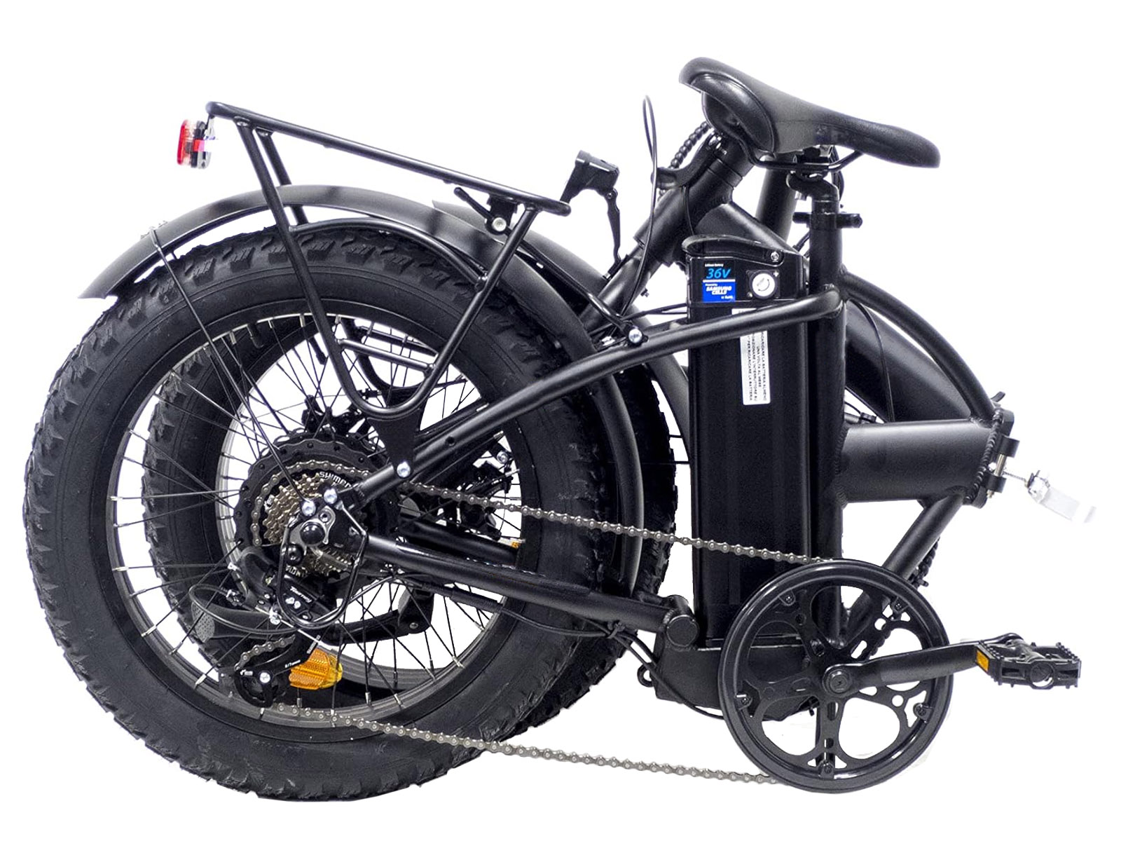 Villette le Gros, elektrische vouw fatbike 10.4Ah 7sp 20 inch zwart - Afbeelding 2