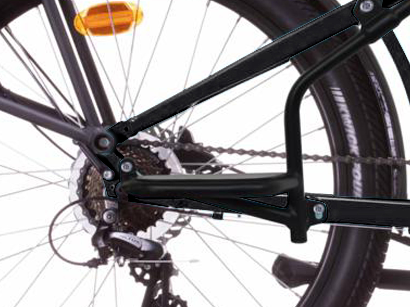 Villette Longtail, midmotor cargo-ebike 13Ah 7sp 24 inch Glossy Black - Afbeelding 4