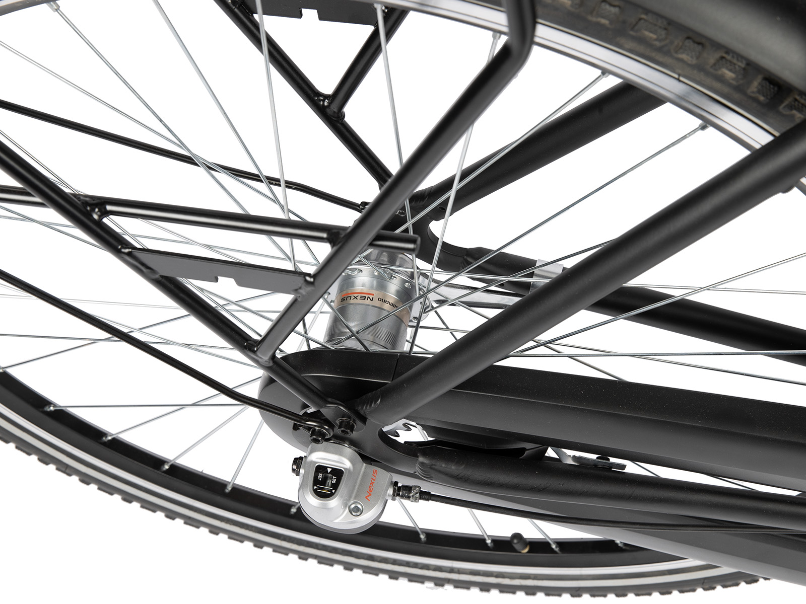 Villette Transporter, dames e-bike 13Ah Nexus 3 28 inch Matt Black - Afbeelding 3