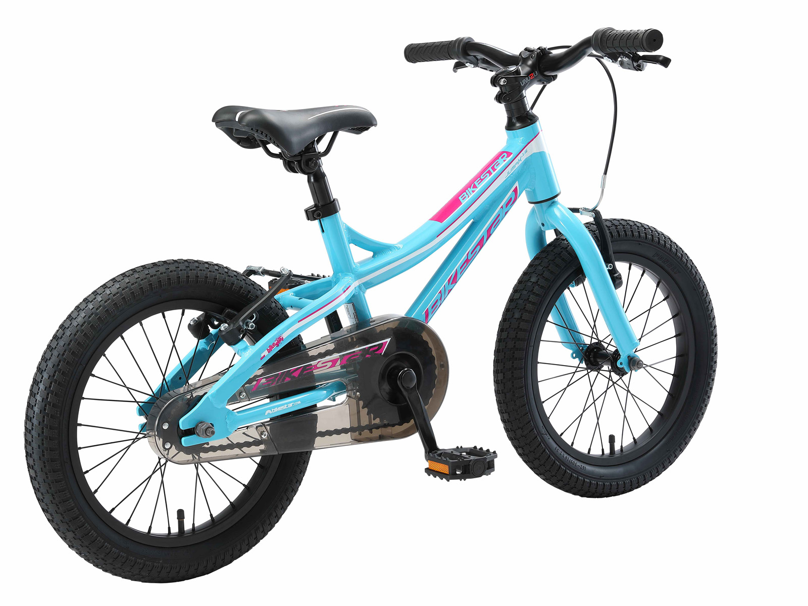 Bikestar kinderfiets Mountainbike alu 16 inch turquoise/wit - Afbeelding 3