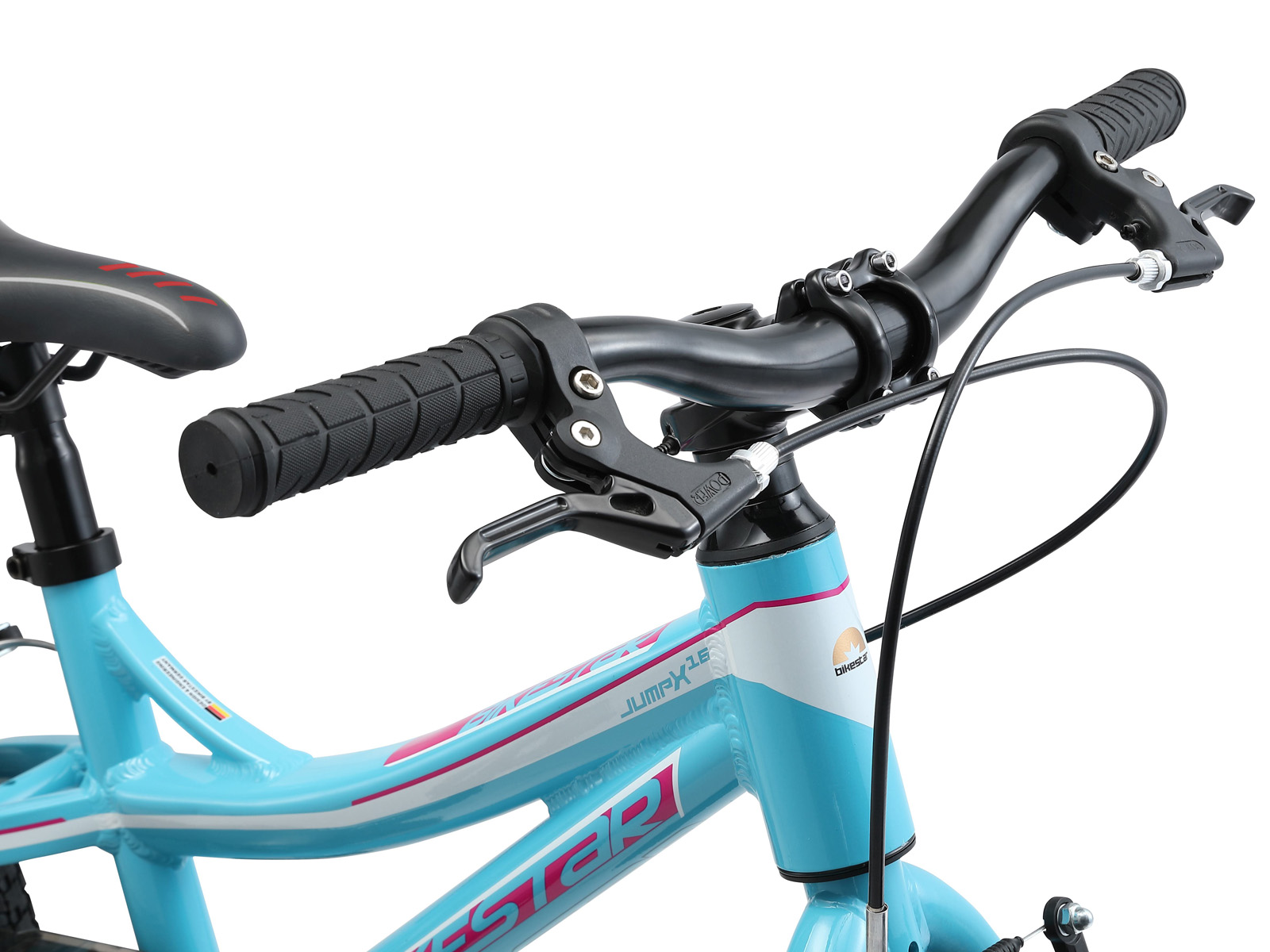 Bikestar kinderfiets Mountainbike alu 16 inch turquoise/wit - Afbeelding 5