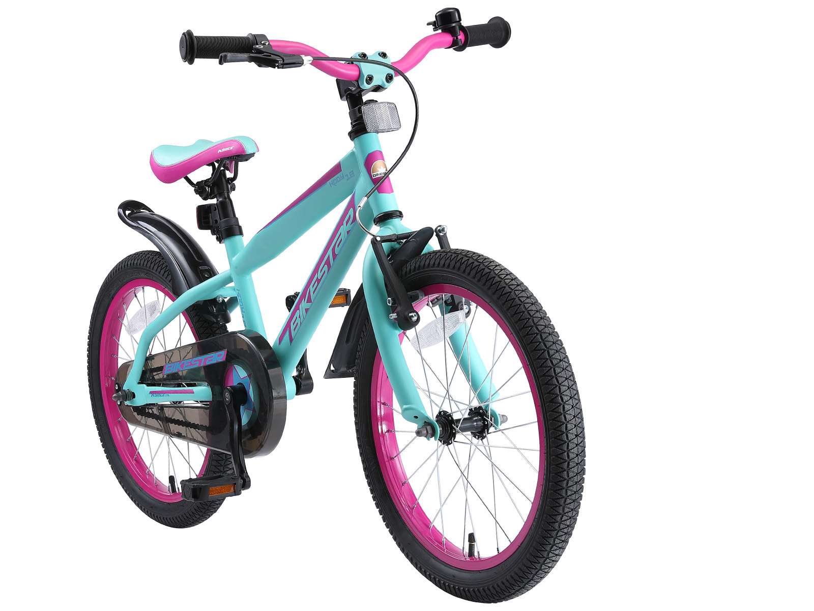 Bikestar kinderfiets Urban Jungle 18 inch turquoise/roze - Afbeelding 4