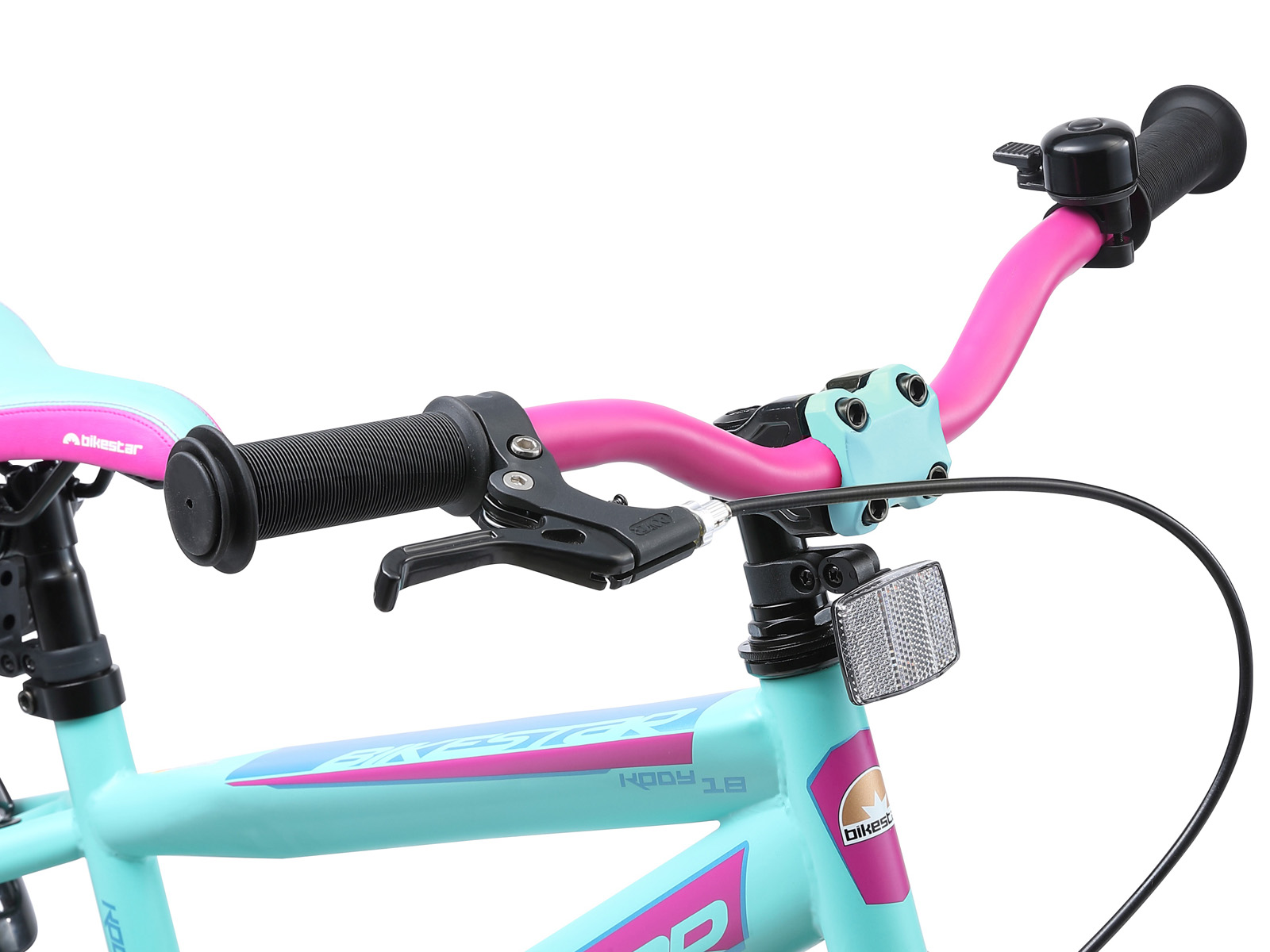 Bikestar kinderfiets Urban Jungle 18 inch turquoise/roze - Afbeelding 5