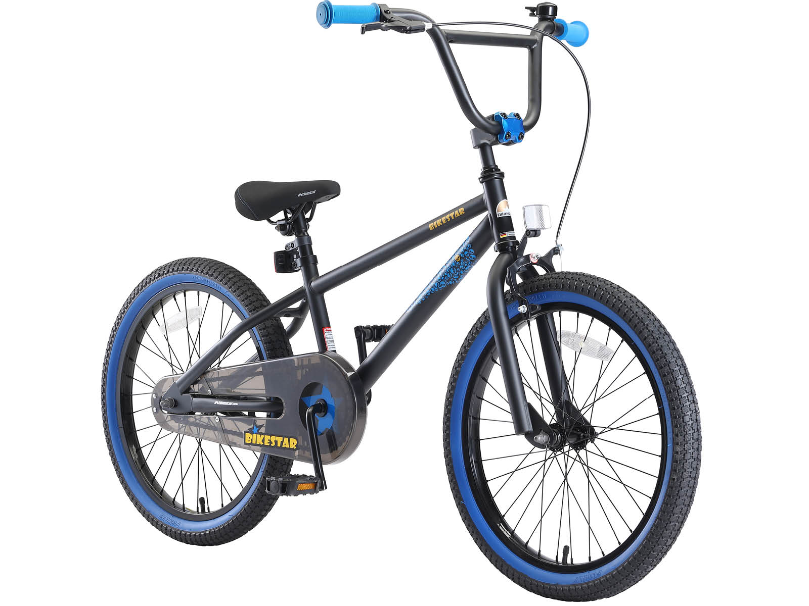 Bikestar kinderfiets BMX 20 inch zwart/blauw - Afbeelding 2