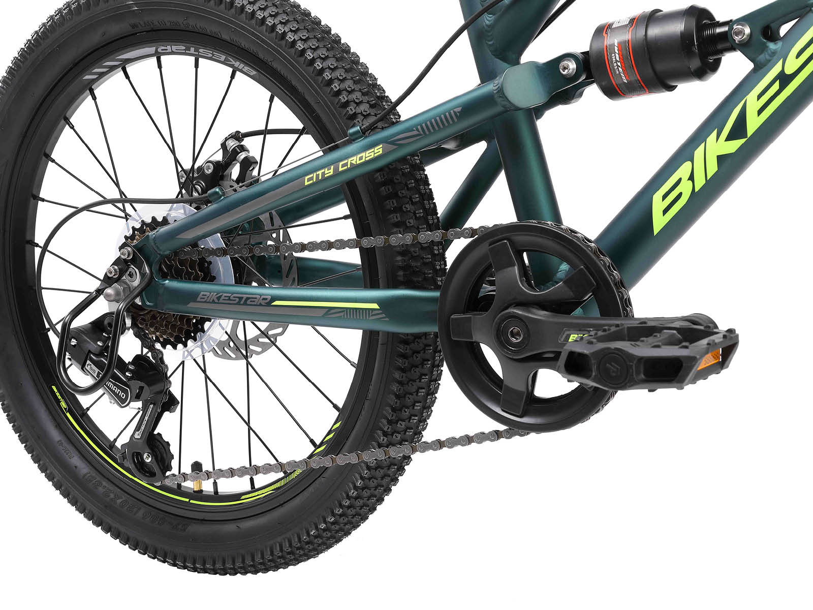 Bikestar kinderfiets MTB Fully 7speed 20inch petrol - Afbeelding 4