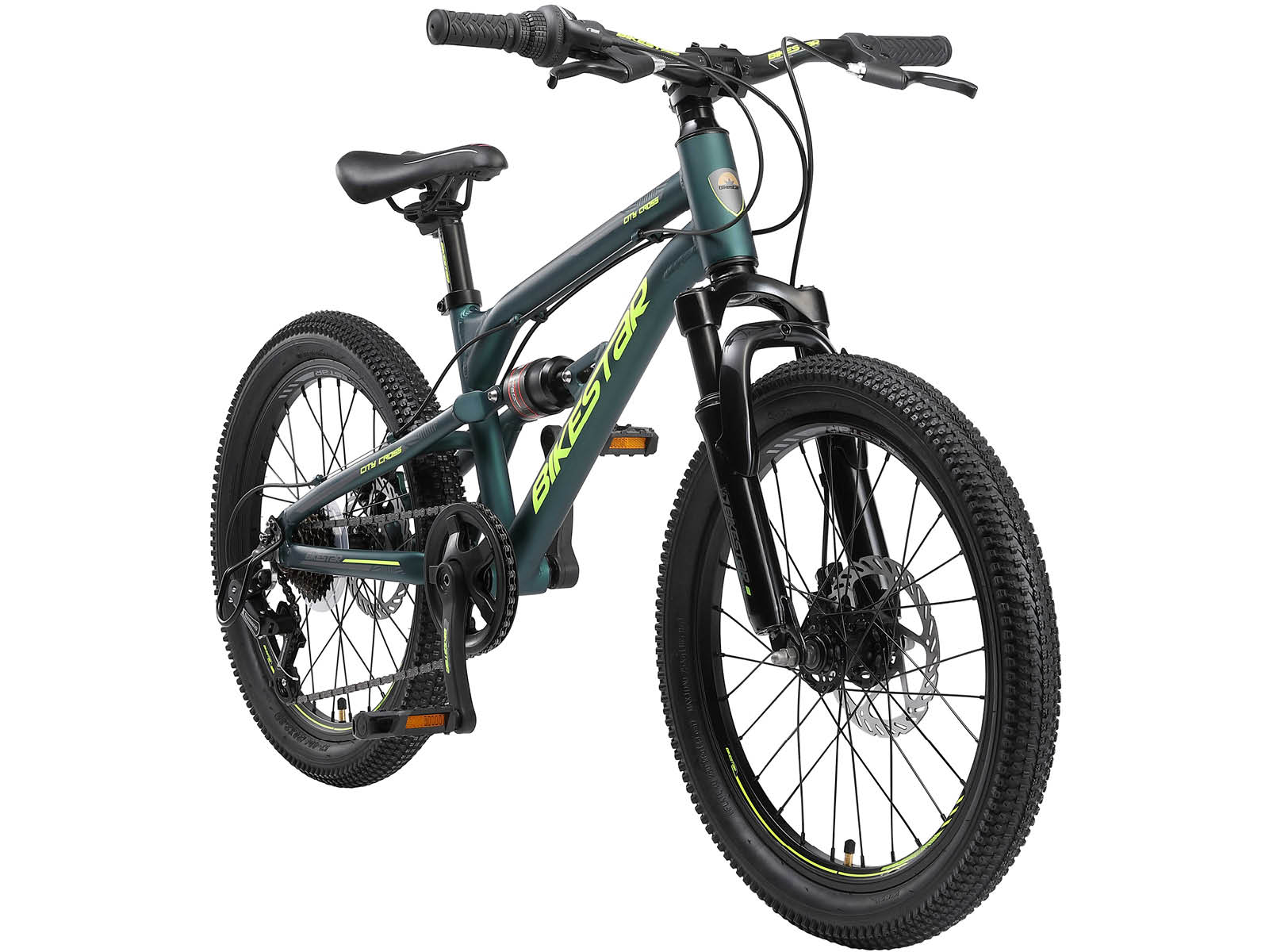 Bikestar kinderfiets MTB Fully 7speed 20inch petrol - Afbeelding 2