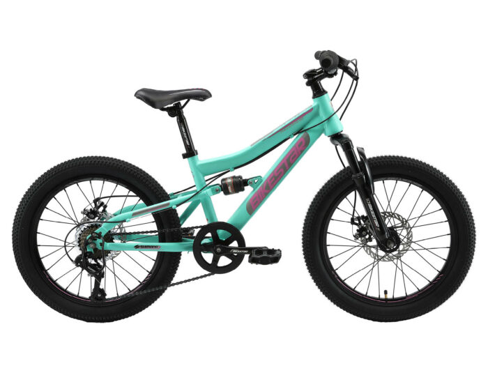 Bikestar Fully MTB kinderfiets 20 inch mintgroen