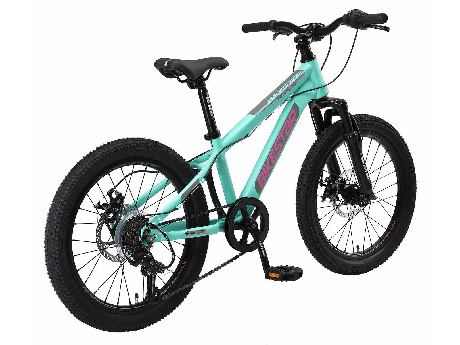 Bikestar kinderfiets MTB Staal 7speed 20inch mintgroen - Afbeelding 3