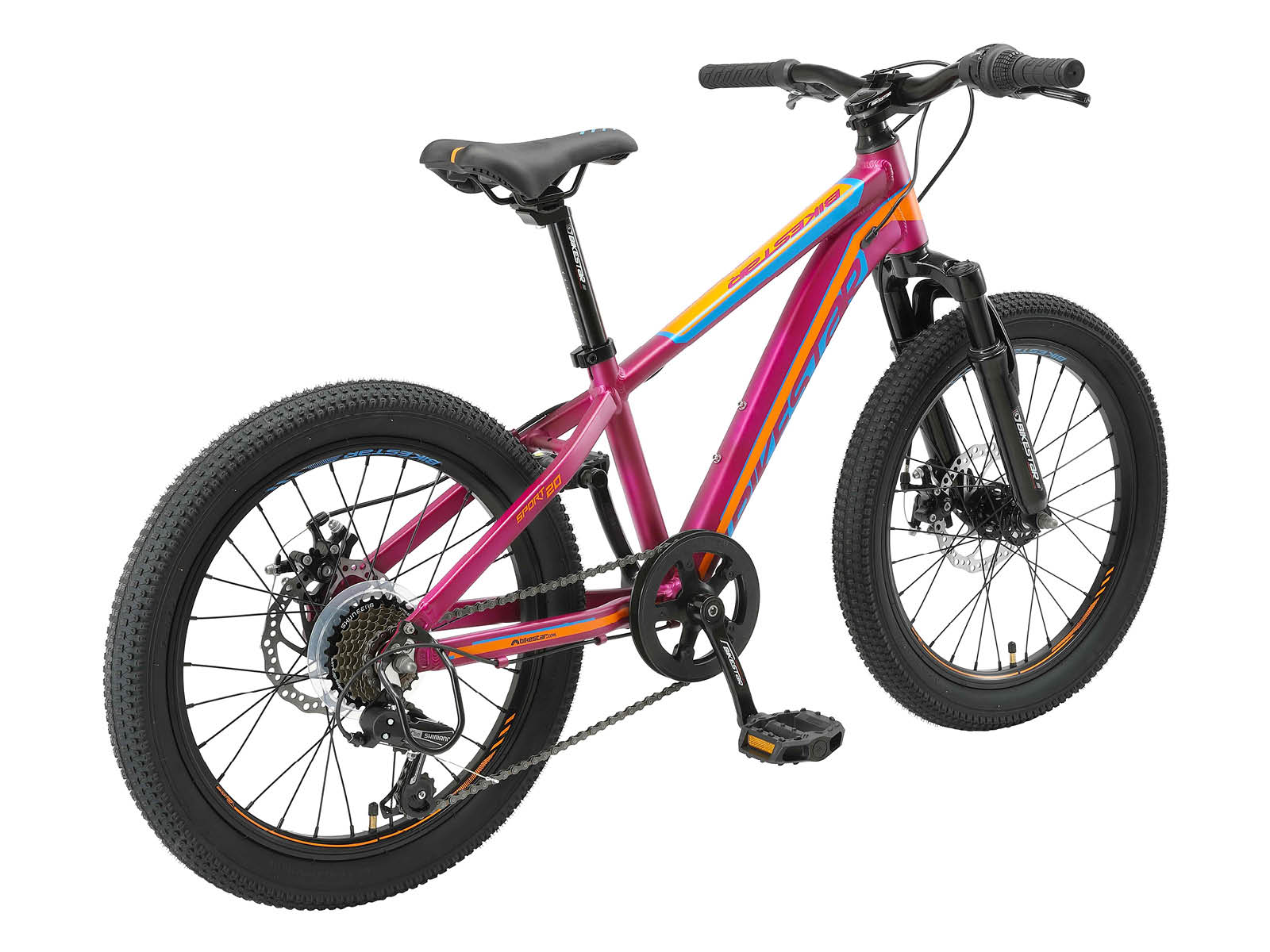 Bikestar kinderfiets MTB Sport 7speed 20inch paars/oranje - Afbeelding 3
