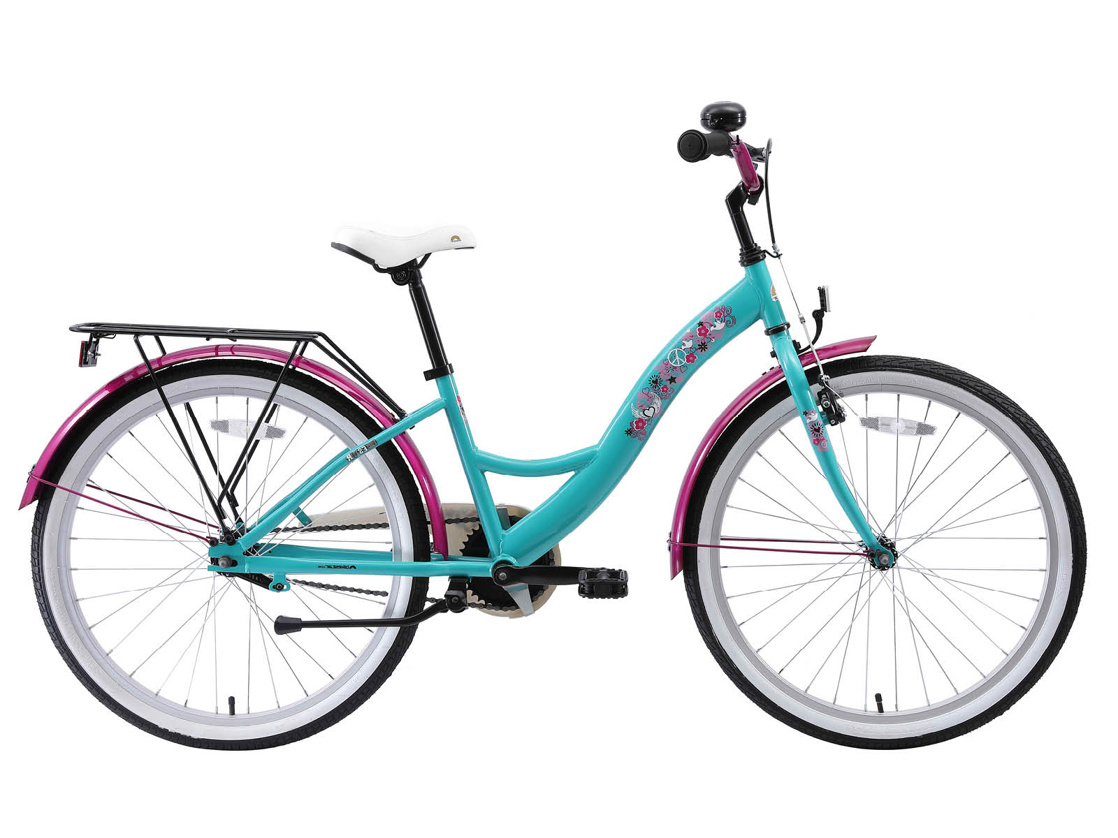 Bikestar kinderfiets classic 24 inch mintgroen