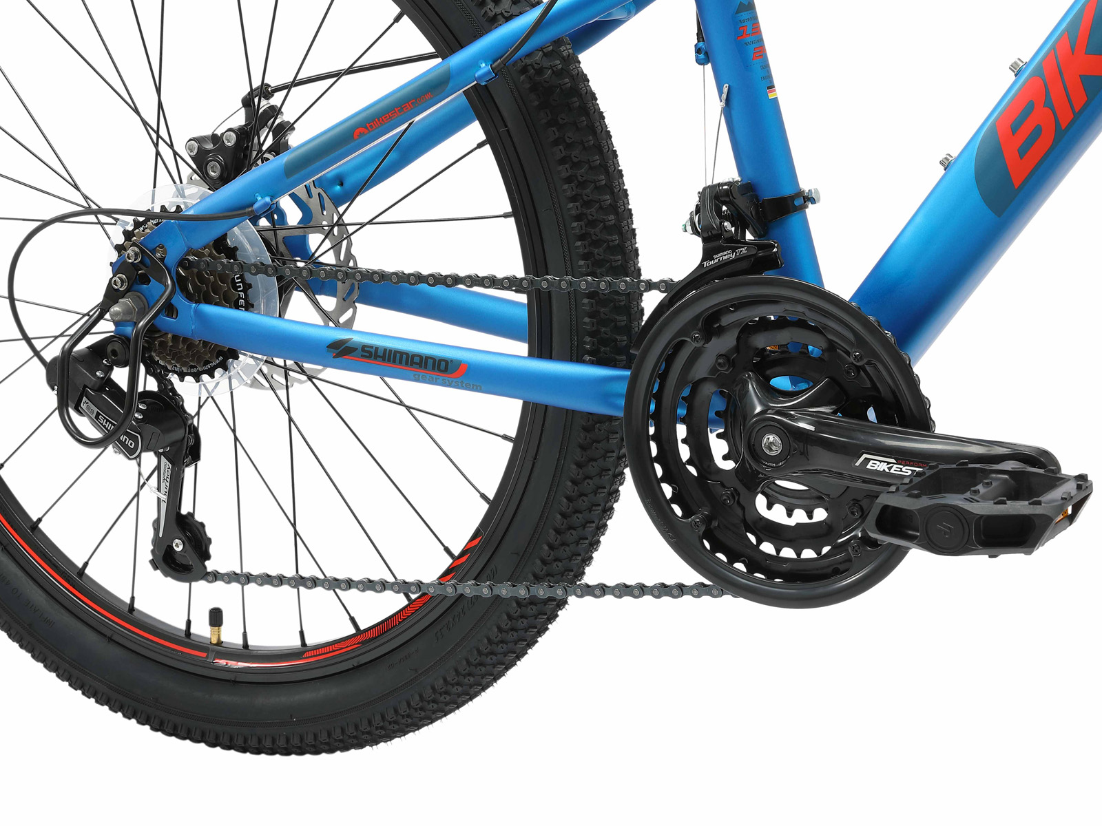 Bikestar MTB staal 21speed 24inch blauw - Afbeelding 4