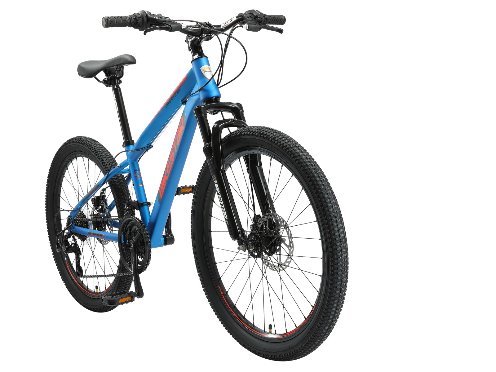 Bikestar MTB staal 21speed 24inch blauw - Afbeelding 2