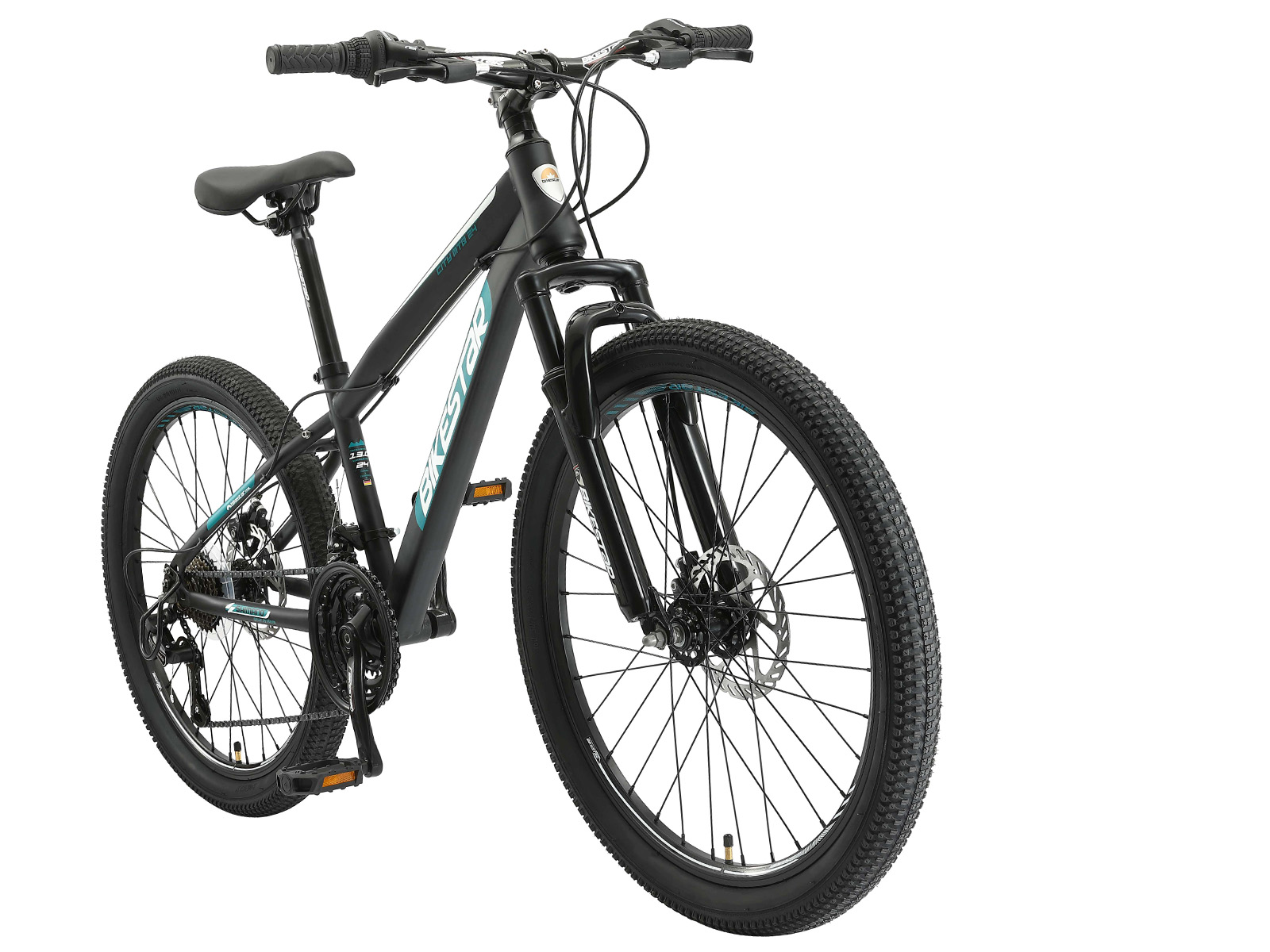Bikestar MTB staal 21speed 24inch zwart - Afbeelding 2