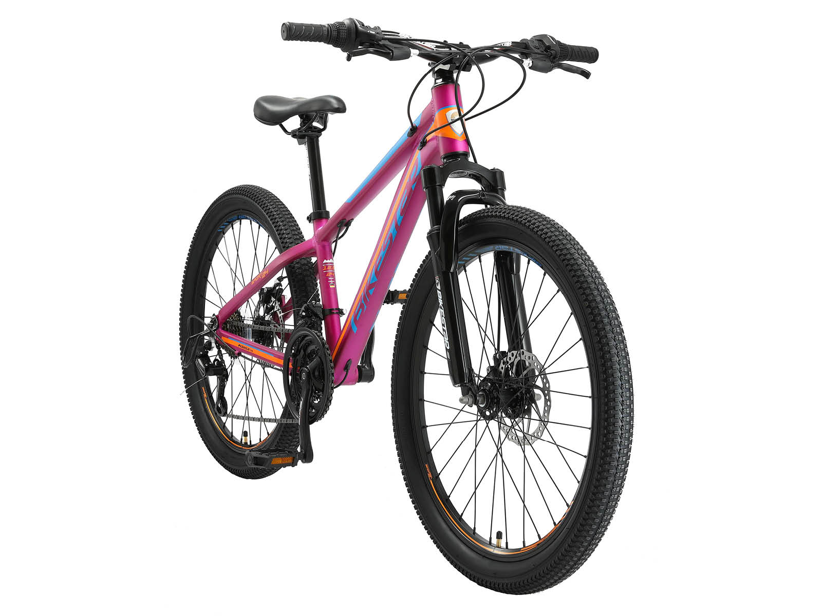 Bikestar MTB Sport 21speed 24inch paars/oranje - Afbeelding 3