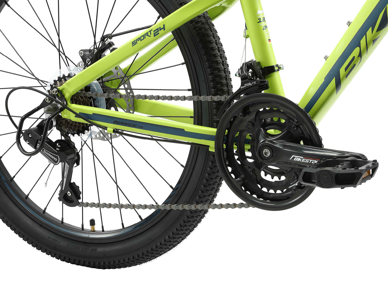 Bikestar MTB Sport 21speed 24inch groen/blauw - Afbeelding 2