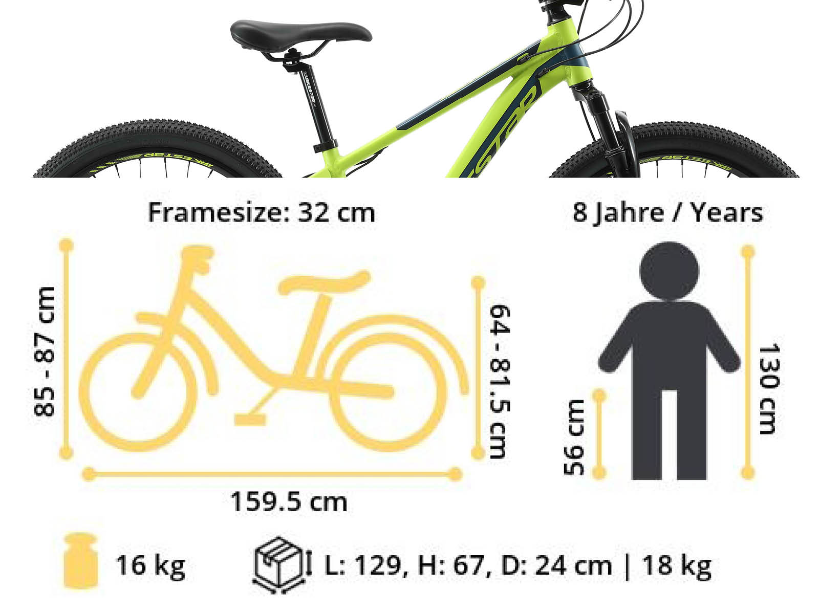 Bikestar MTB Sport 21speed 24inch groen/blauw - Afbeelding 3