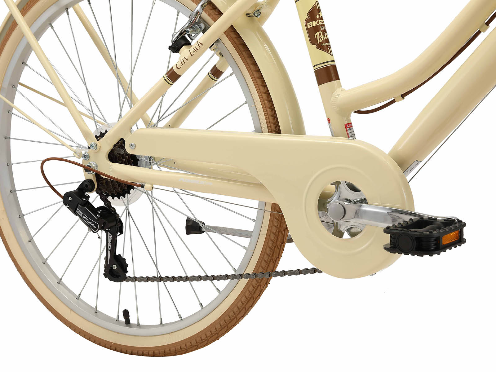 Bikestar, retro damesfiets, 26 inch, 7 sp derailleur, creme - Afbeelding 5