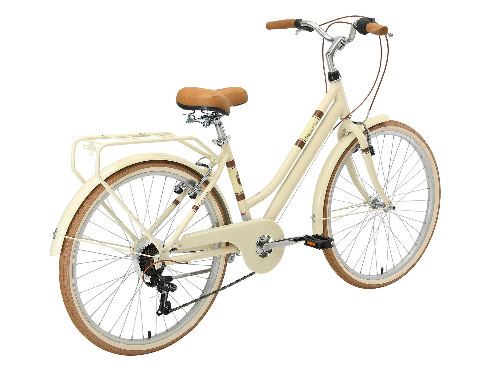 Bikestar, retro damesfiets, 26 inch, 7 sp derailleur, creme - Afbeelding 3