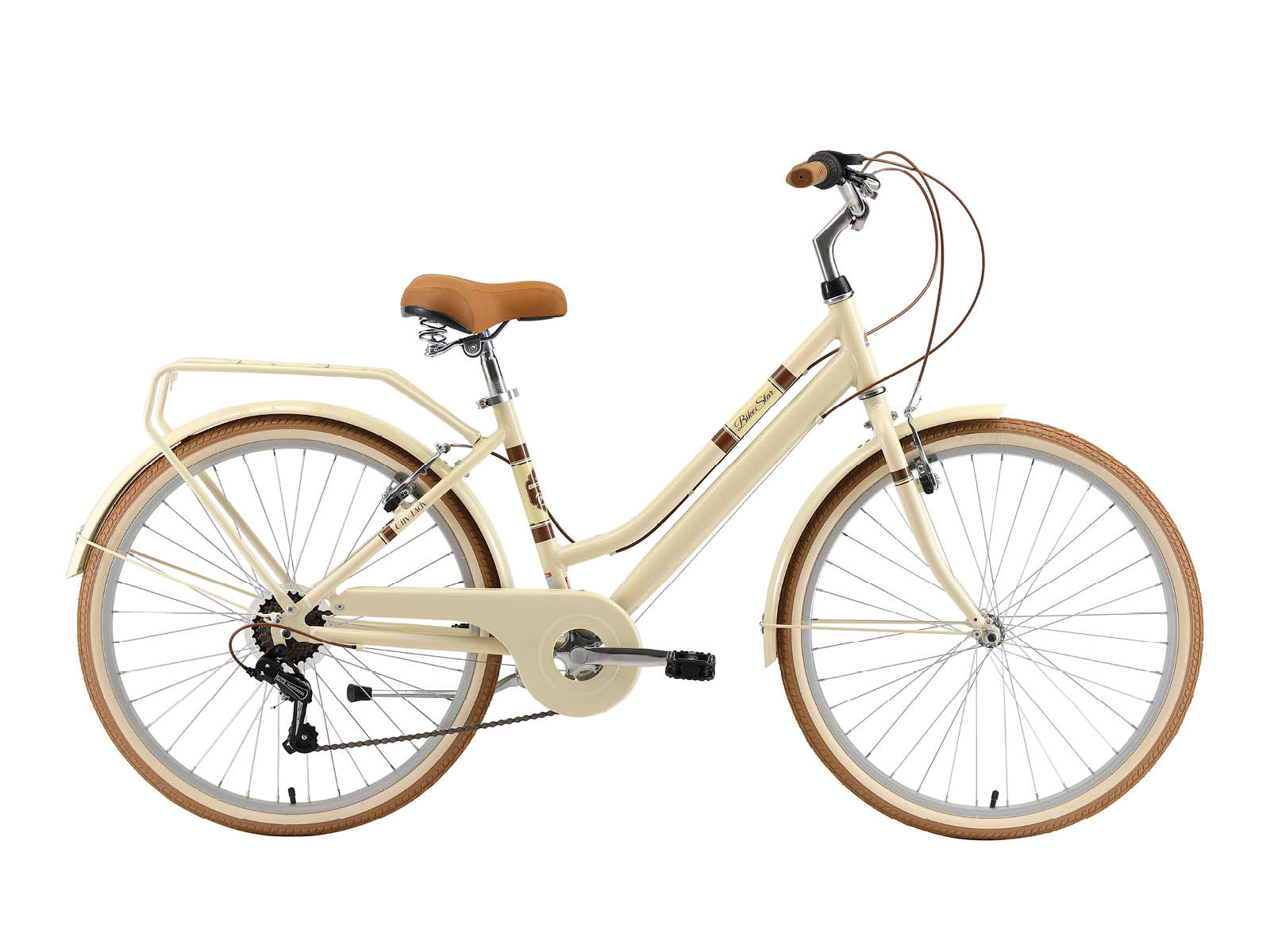 Bikestar retro damesfiets 26 inch creme
