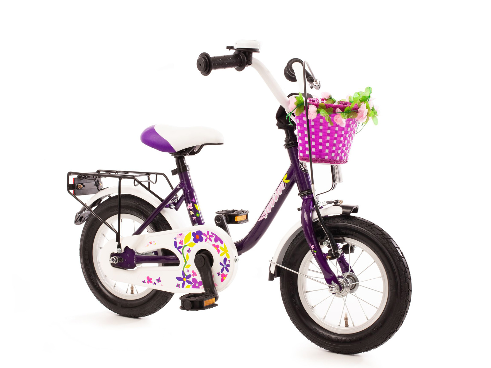 Bachtenkirch kinderfiets Jee Bee 14 inch lila - Afbeelding 4