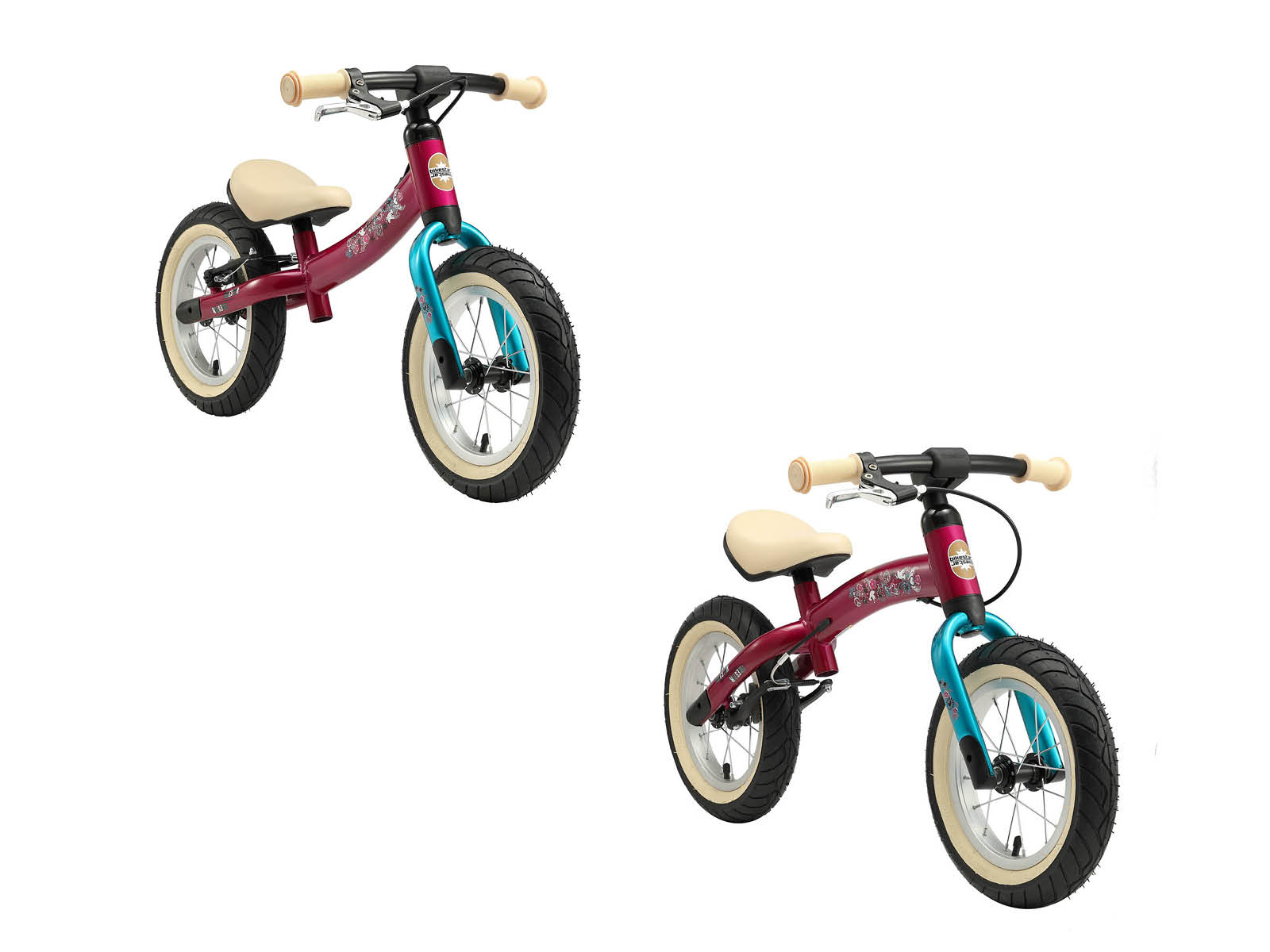 Bikestar meegroei loopfiets Sport 12 inch, paars/turquiose - Afbeelding 3