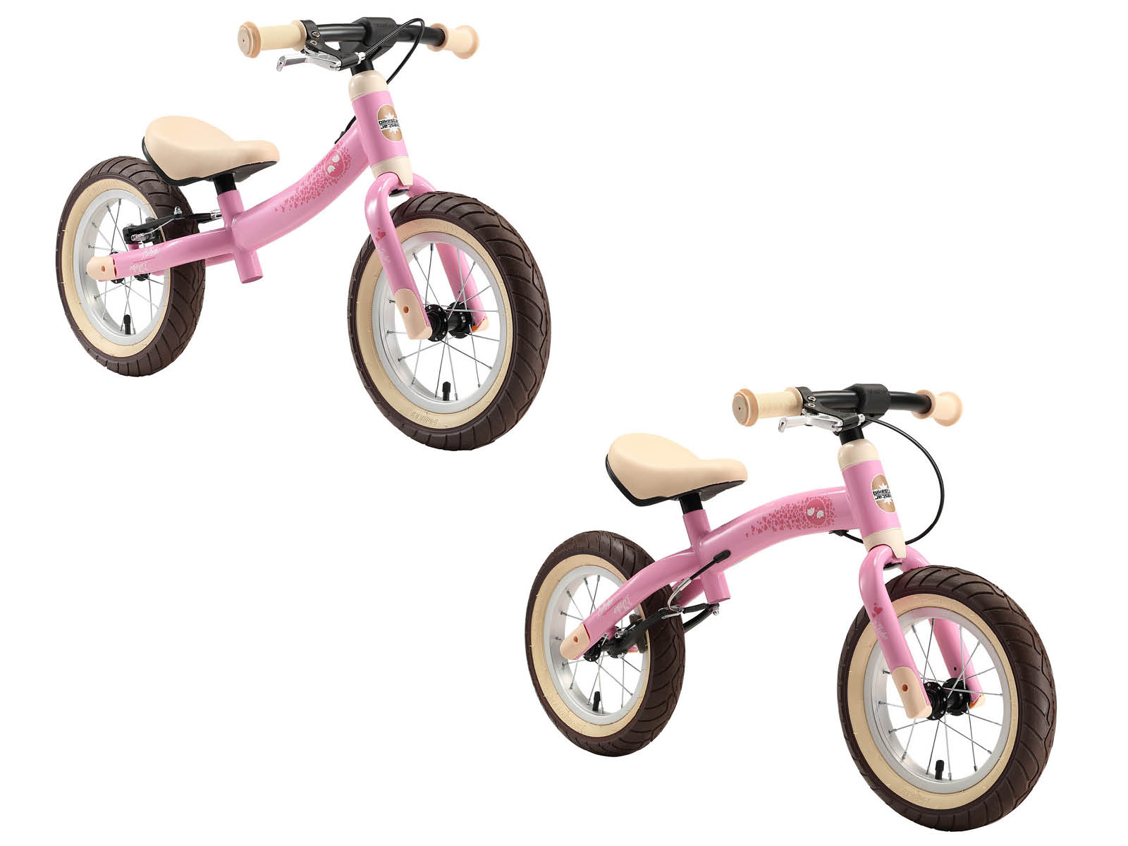 Bikestar meegroei loopfiets Sport 12 inch, lichtroze - Afbeelding 3