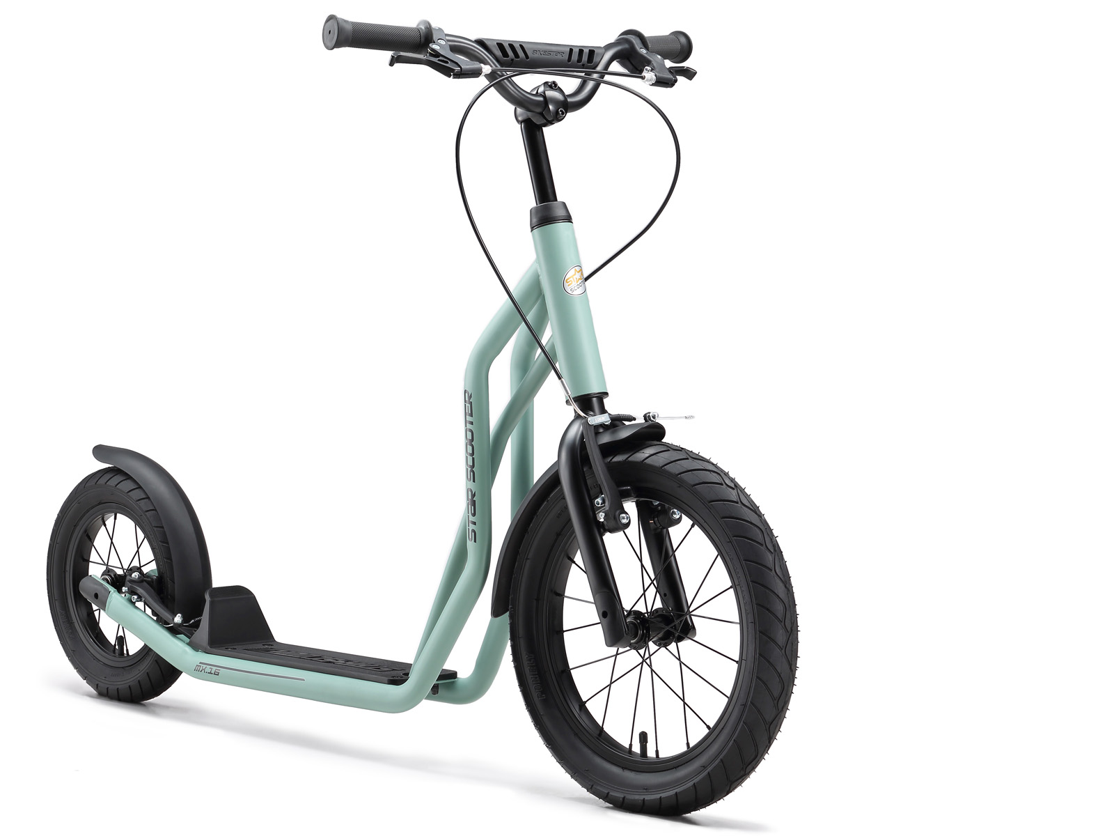 STAR SCOOTER autoped 16 inch + 12 inch, groen - Afbeelding 2