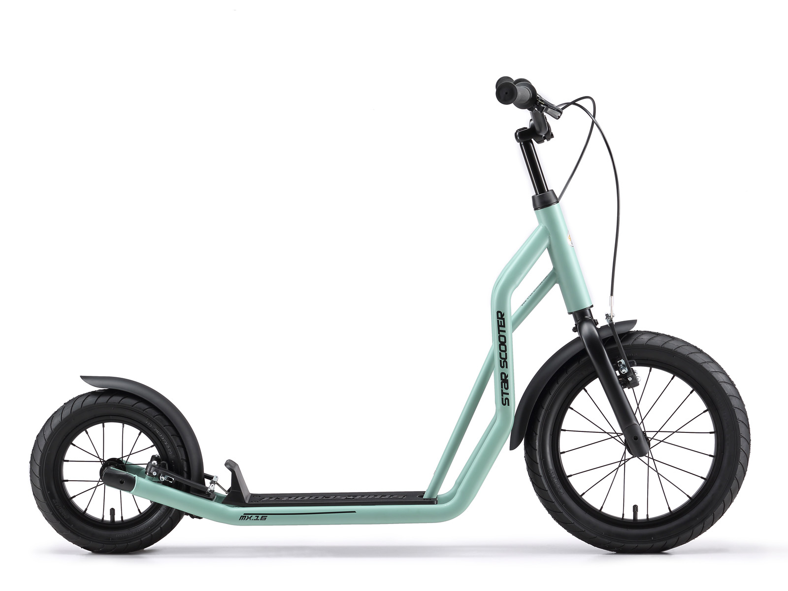 STAR SCOOTER autoped 16 inch + 12 inch, groen - Afbeelding 3