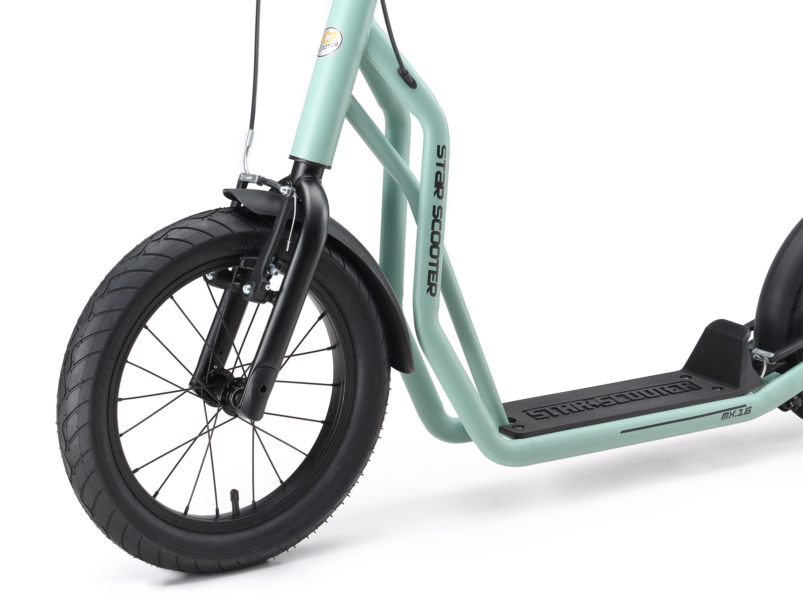 STAR SCOOTER autoped 16 inch + 12 inch, groen - Afbeelding 5