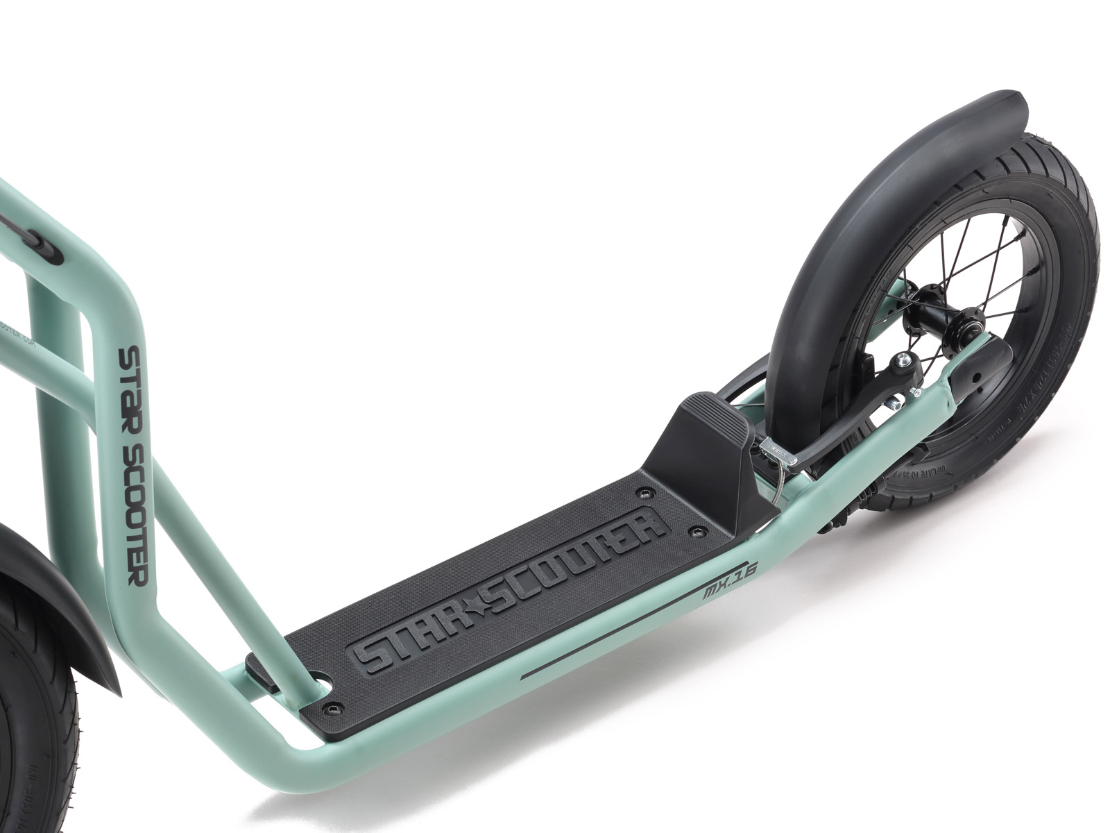 STAR SCOOTER autoped 16 inch + 12 inch, groen - Afbeelding 6