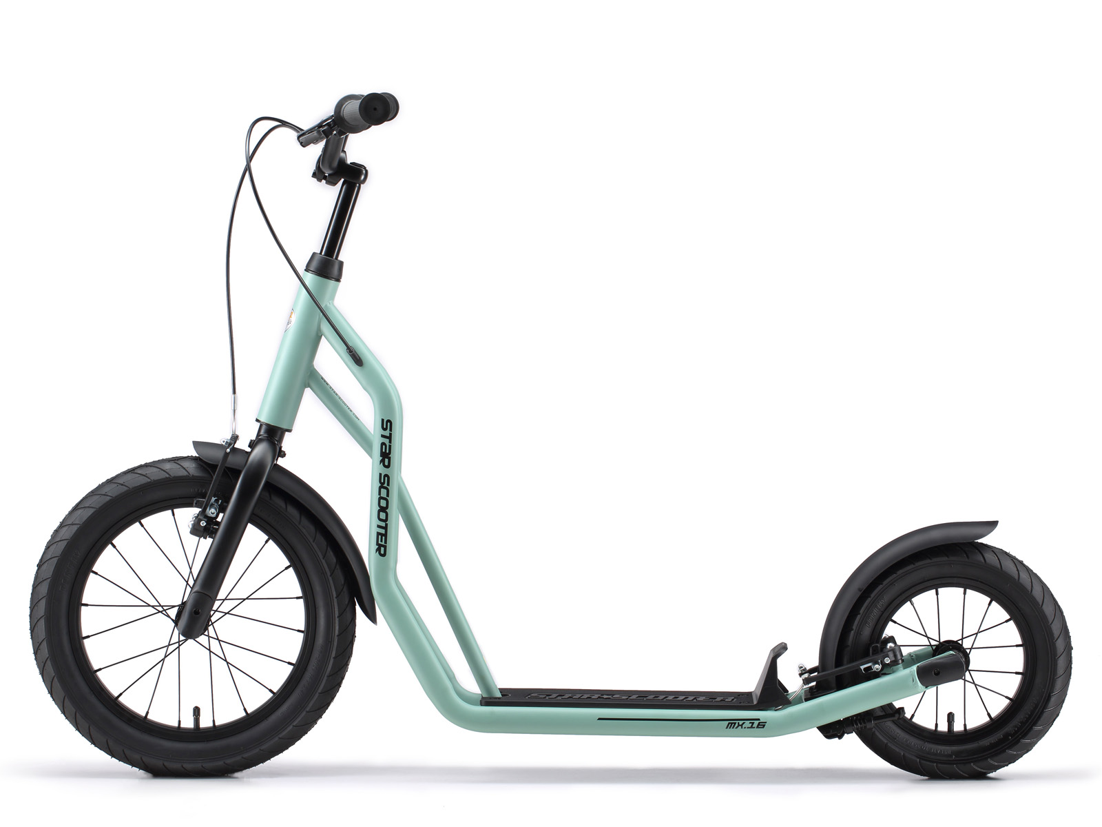 STAR SCOOTER autoped 16 inch + 12 inch, groen